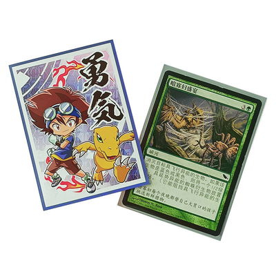 Trading Lengan 66x91mm Matte Selesai OPP Artwork Printed Card Sleeves