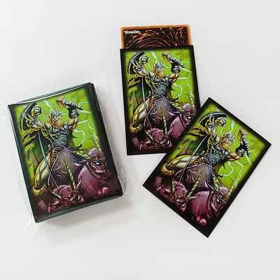 Lengan Kartu Seni YUGIOH Kustom 62x89mm Lengan Pelindung Dek Mtg