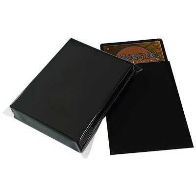 CPP Orange Texture Matte Black Card Sleeves Perlindungan MTG 66X91mm Pengocokan Mudah