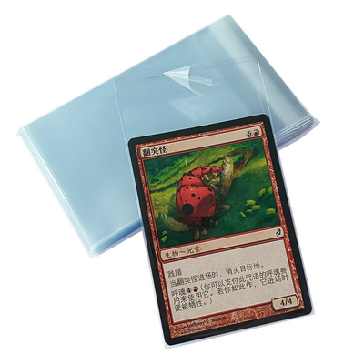 OEM Ukuran 64x89mm Polypropylene Card Sleeves Clear Resealable Inner Sleeves