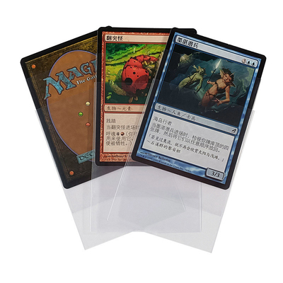 Lengan Pelindung Kartu Perdagangan Game 66x91mm Lengan Kartu Bening Standar