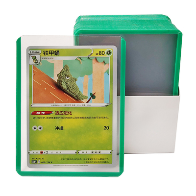 Logo Pribadi Pemegang Kartu Plastik PVC Top Loader untuk Perlindungan Kartu Heavy Duty 35C