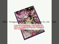 Custom Art Card Sleeves ️ PVC berkualitas tinggi, 66x91mm, awet & tahan air, Grosir & OEM Tersedia